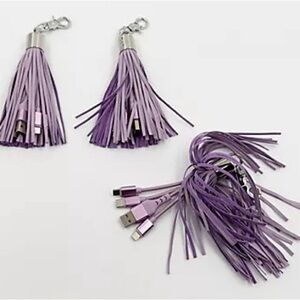 Lilac Bolsetta Universal Charging Tassels for Apple & Android